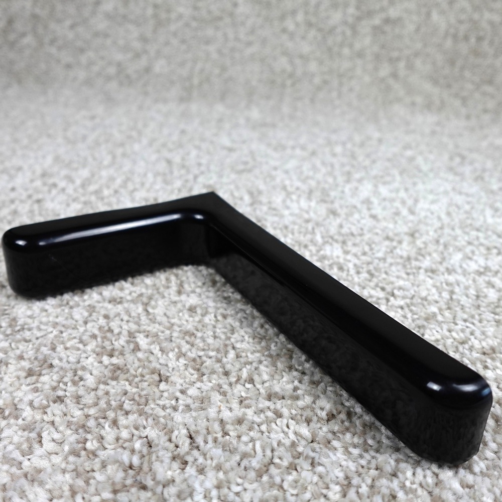 Black 7 inch Shelf Countertop Bracket and Cap Set BK-0035-BK Modern‎ Hardware